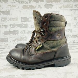 Rocky Gore-Tex Brown Leather Lace Up Camouflage Hunting Boots i502